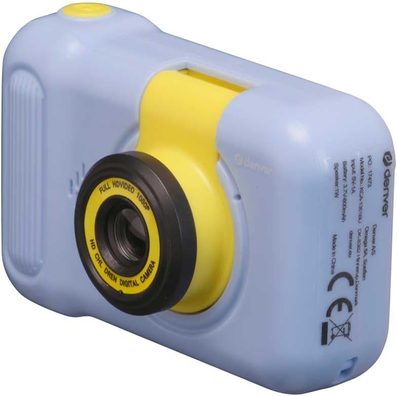 Denver KCA-1351BU Blau Kinderkamera – 40 MP, Flip-Objektiv für Selfies, Eingebaute Spiele, 2.4-Zoll