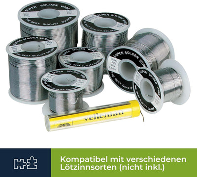 Velleman Lötstation 48W keramisch mit Ständer und Lötschwamm, VTSSC50N Single, Single
