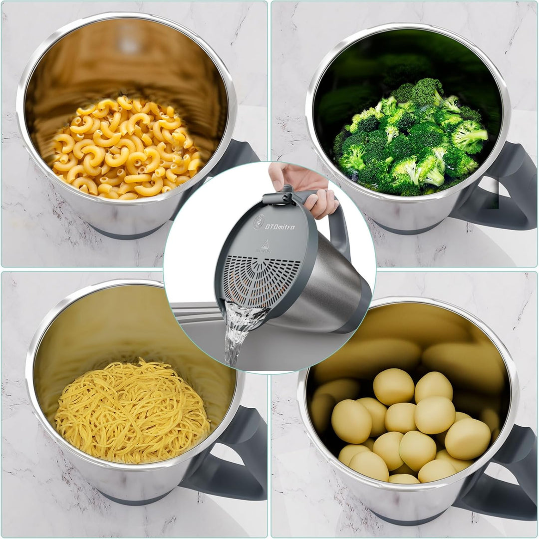 Ausgusssieb für Thermomix TM6 TM5, Abgiesshilfe und Spritzschutz, BPA freies Nudelsieb, Siebaufsatz