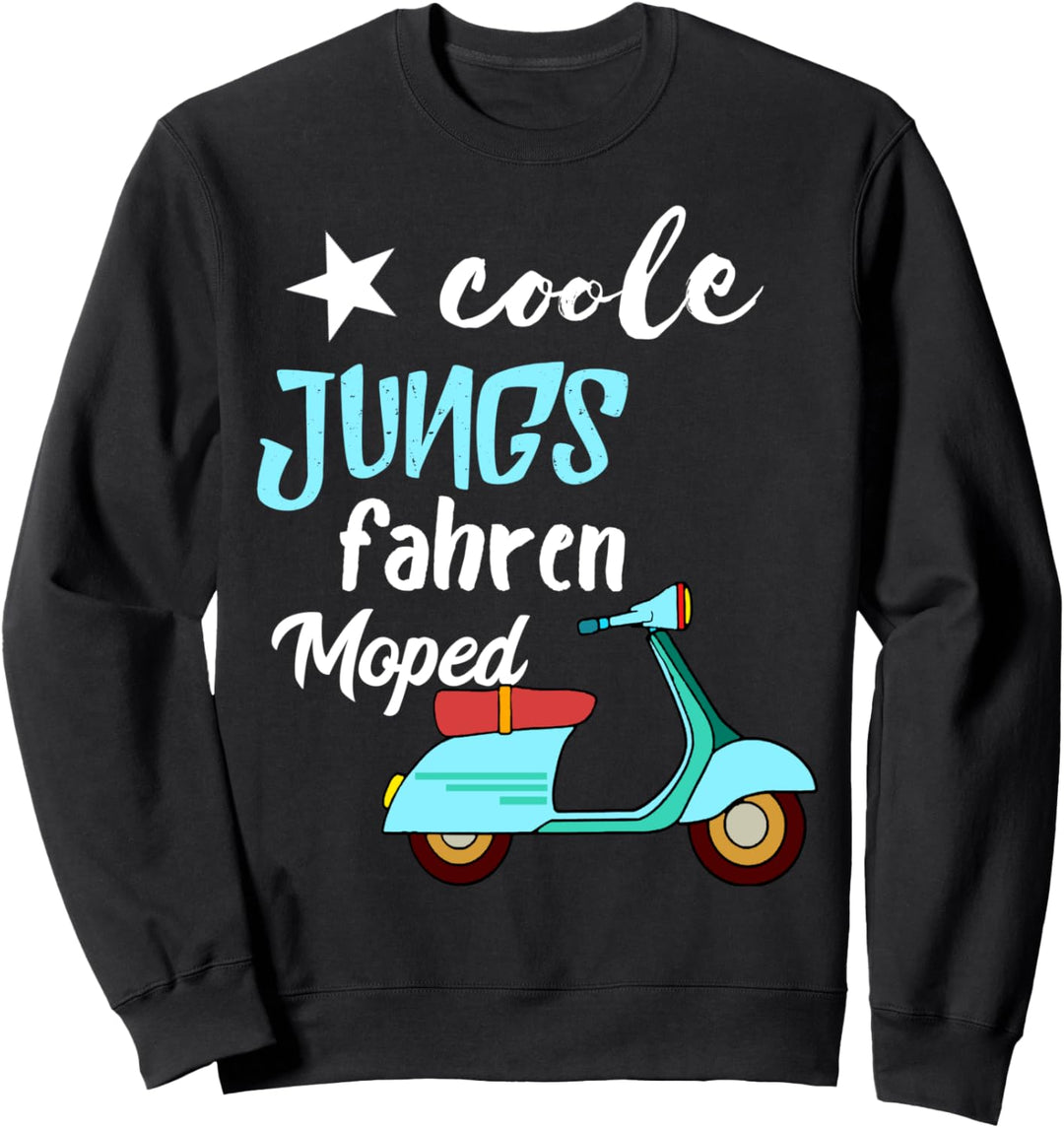 Mofa Zweitakt Scooter Roller Coole Jungs Fahren Moped Fahrer Sweatshirt
