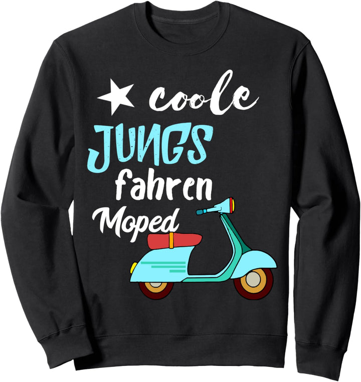 Mofa Zweitakt Scooter Roller Coole Jungs Fahren Moped Fahrer Sweatshirt