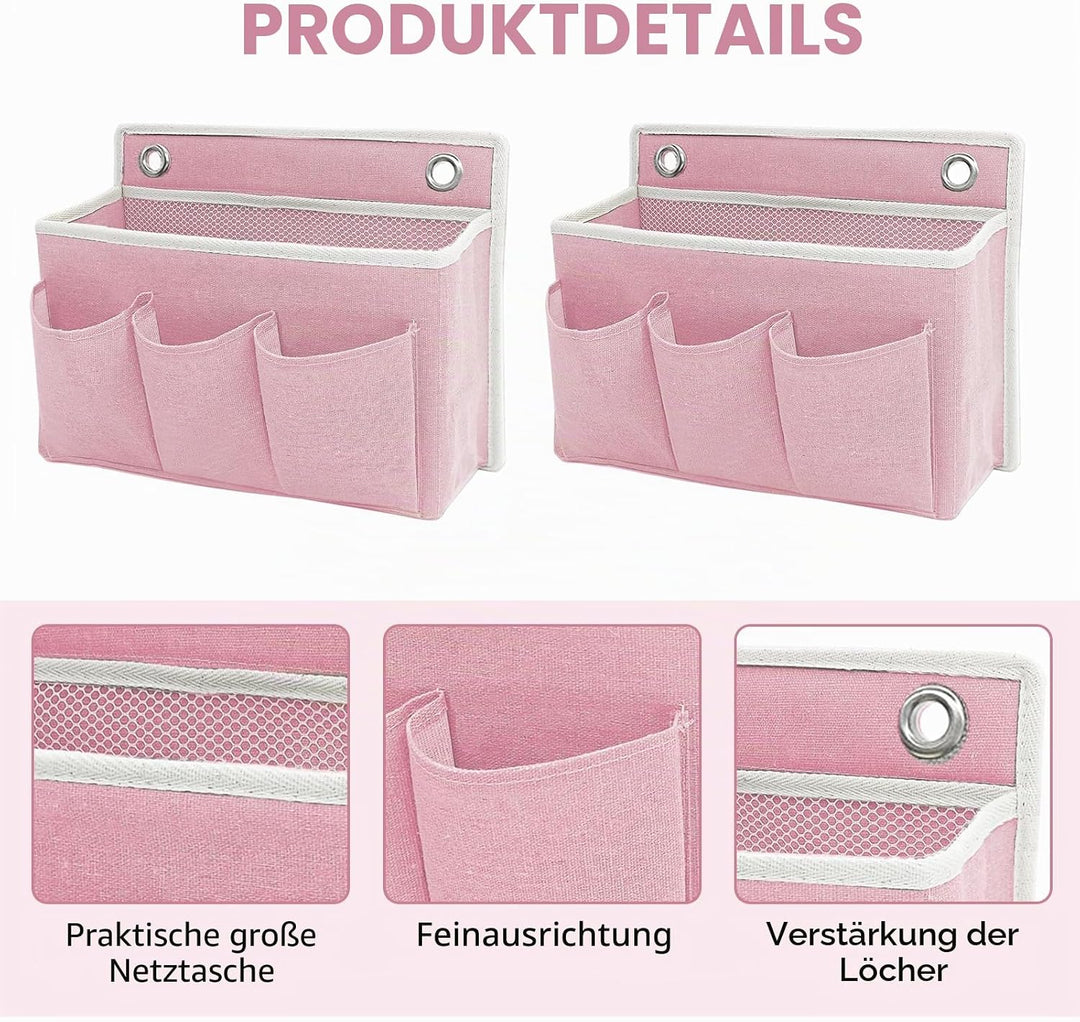 2 Stück Wand Organizer Tasche Hängekörbe Mit Grosser Mesh Abteilung Und 3 Taschen Tür Organizer Plat