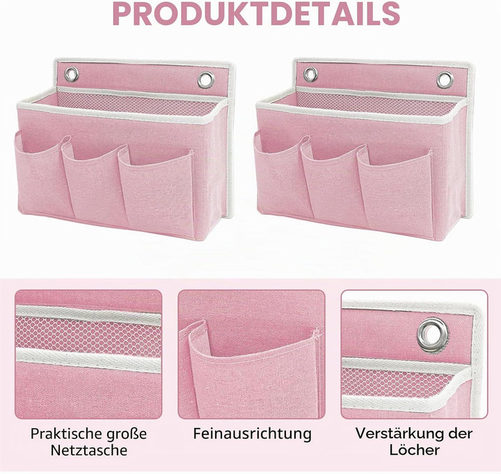 2 Stück Wand Organizer Tasche Hängekörbe Mit Grosser Mesh Abteilung Und 3 Taschen Tür Organizer Plat