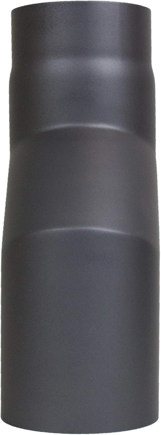 LANZZAS Ofenrohr Stufenbogen mit 80 mm Versatz, im Durchmesser, DN Ø 120 mm, Farbe: gussgrau - weite