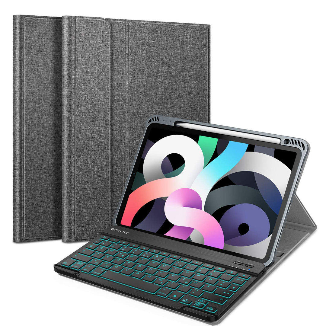 Fintie Hülle mit Tastatur für iPad Air 5 2022 / iPad Air 4 Tastatur 2020 10.9" - Soft TPU Rückseite