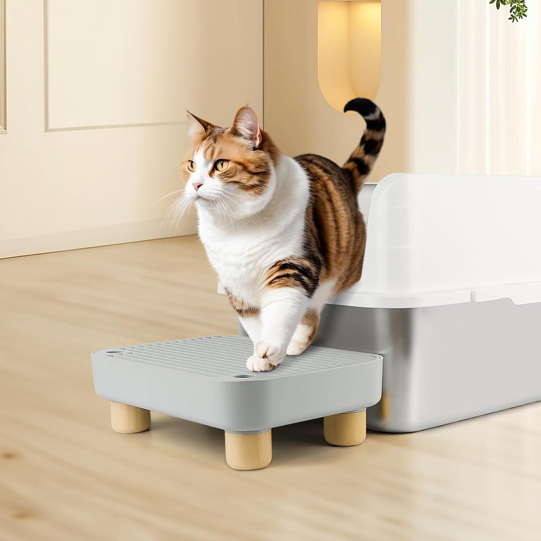 Katzenstreu Rampe, Katzentreppe/Katzentoilettenrampe/Katzenfänger Litter Trapper mit Filterfunktion,