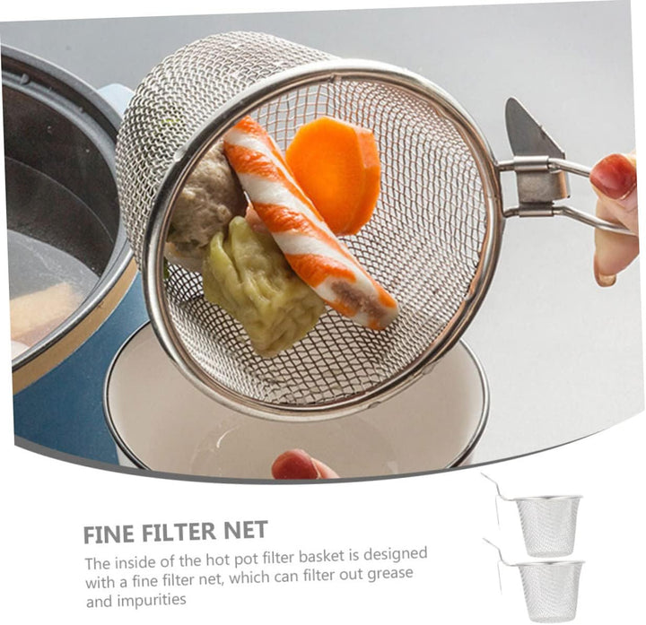 TOPBATHY Nudelsieb Gastro 4 Stück Sieb Aus Edelstahl Tagliatelle-nudeln Spaghettios Hot-pot-sieb Hot