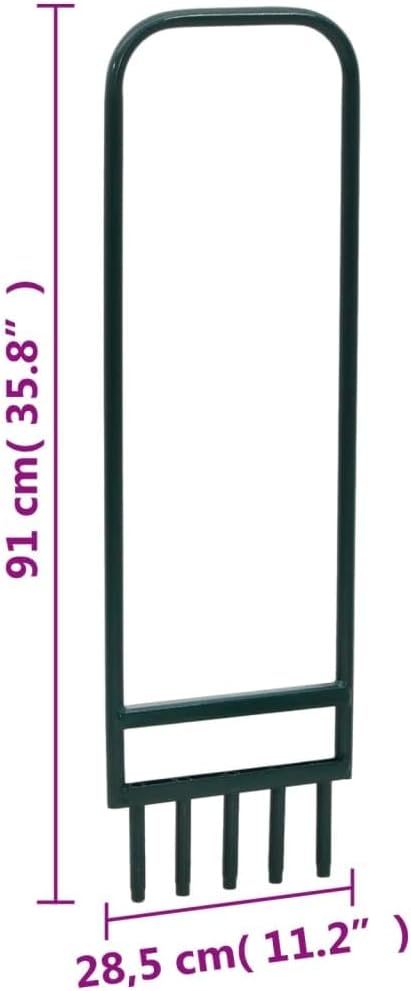 vidaXL Rasenlüfter mit 5 Hohlzinken, Rasen Aerator mit Fussstange Griff, Vertikutierer zum Lockern v