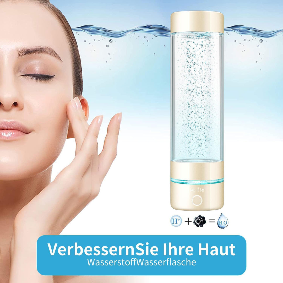 H2 Life Wasserstoff Wassergenerator, professionelle BPA freie Wasserstoff Wasserflasche Dual Modus t