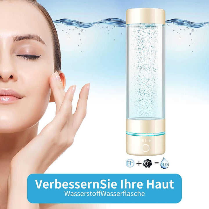 H2 Life Wasserstoff Wassergenerator, professionelle BPA freie Wasserstoff Wasserflasche Dual Modus t