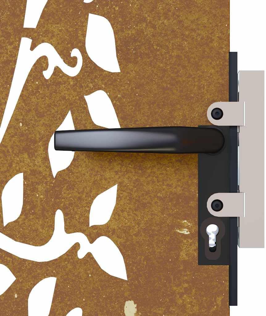 vidaXL Gartentor, Gartentür mit Bambus-Design, Abschliessbar Hoftor Eingangstor für Garten Terrasse,