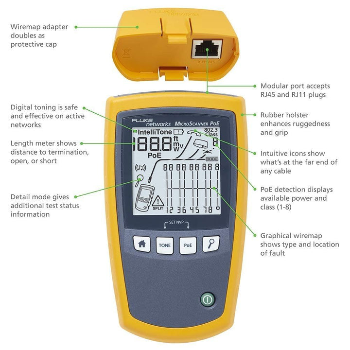 Fluke Networks MicroScanner PoE-Profi-Kit