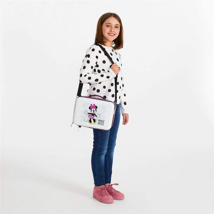 Disney Minnie Enjoy the Day Anpassungsfähiger Schönheitsfall Weiss 29x21x15 cms ABS, Rosa Rosa Toile