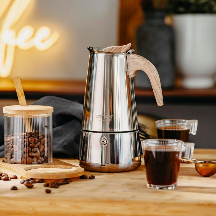 CAMRY Espressokocher Induktion - Mokkakanne Induktion für Aromatisches Kaffee - Hochwertiger Moka Po
