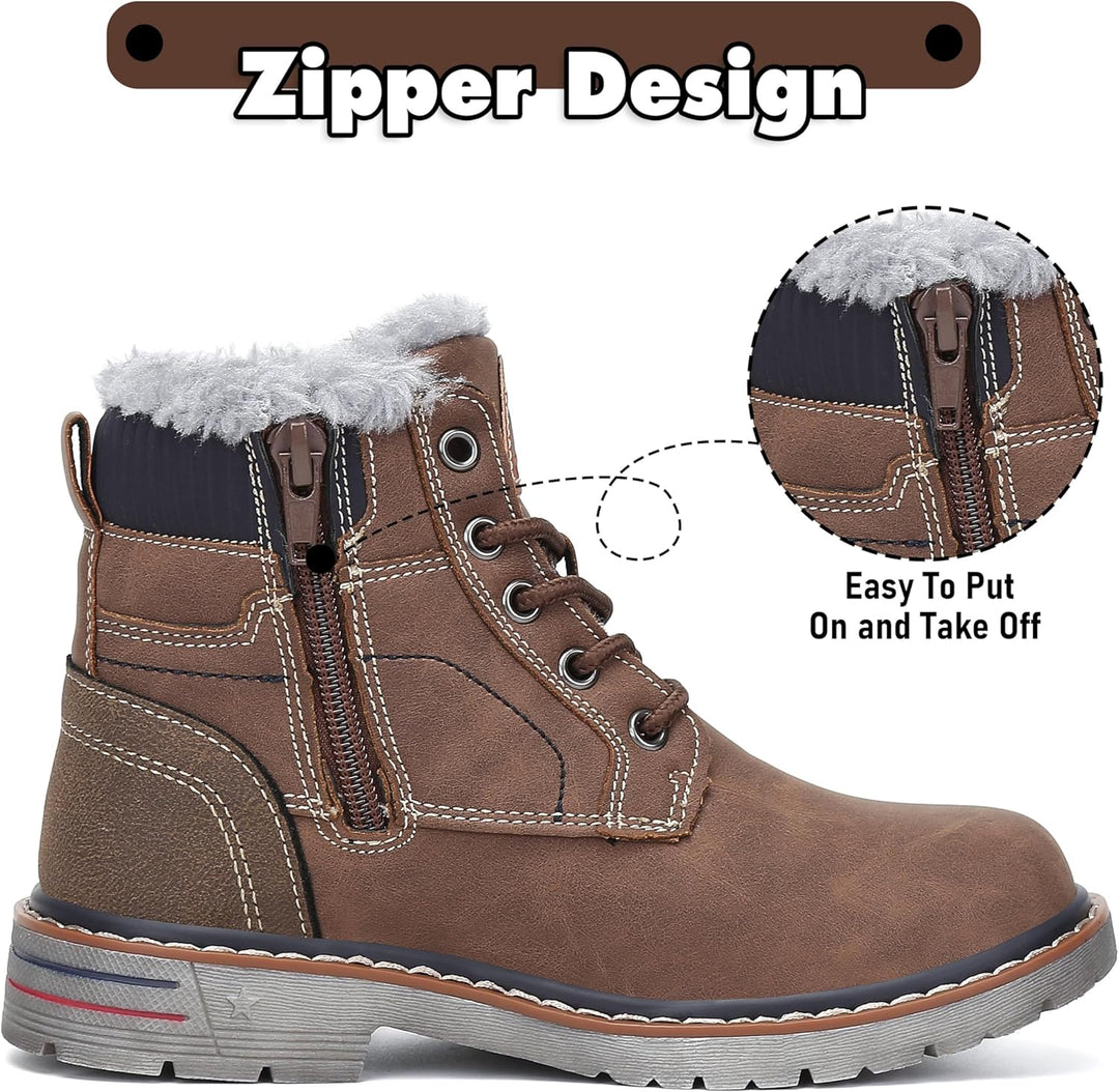 Mishansha Winterschuhe Kinder Warme Stiefeletten Gefüttert Winterstiefel Jungen Mädchen Schneestiefe