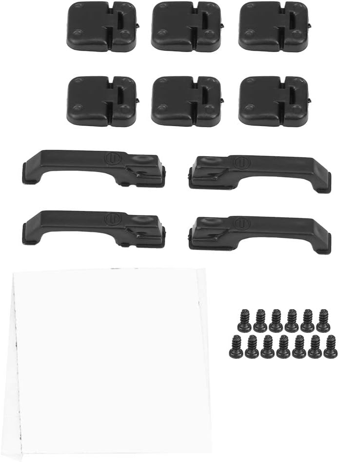 RC Auto Türscharnier & Türgriff, DIY Auto Model Upgrades, Schwarz für 1:10 RC Crawler, Türscharniere