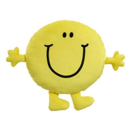 Rainbow Designs Mr Happy Grosses Kissen - Klassische Mr. Men Charakterkissen - Buntes Superweiches D