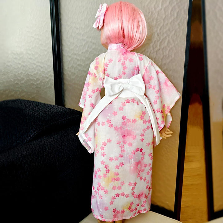 Puppenkleidung für 80–100 cm Puppen, Kimono-inspiriertes Puppenoutfit, Cosplay-Set, lebensgrosse Pup