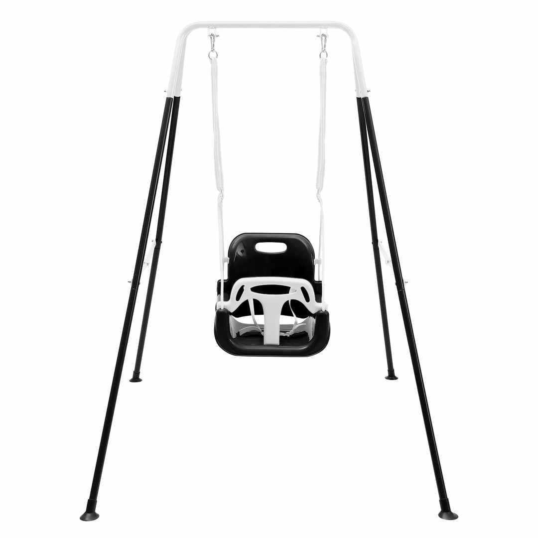 FUNLIO 3-in-1 Babyschaukel mit Gestell mit 4 Sandsäcken, Kinderschaukel mit Sicherheitsgurt für Drin