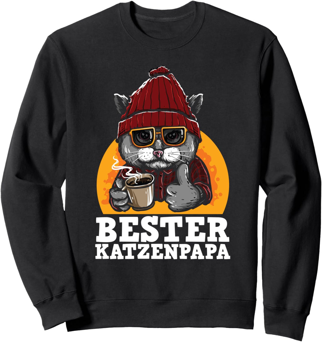 Best Cat Dad Ever Retro Bester Katzenpapa Katze Katzenliebe Sweatshirt