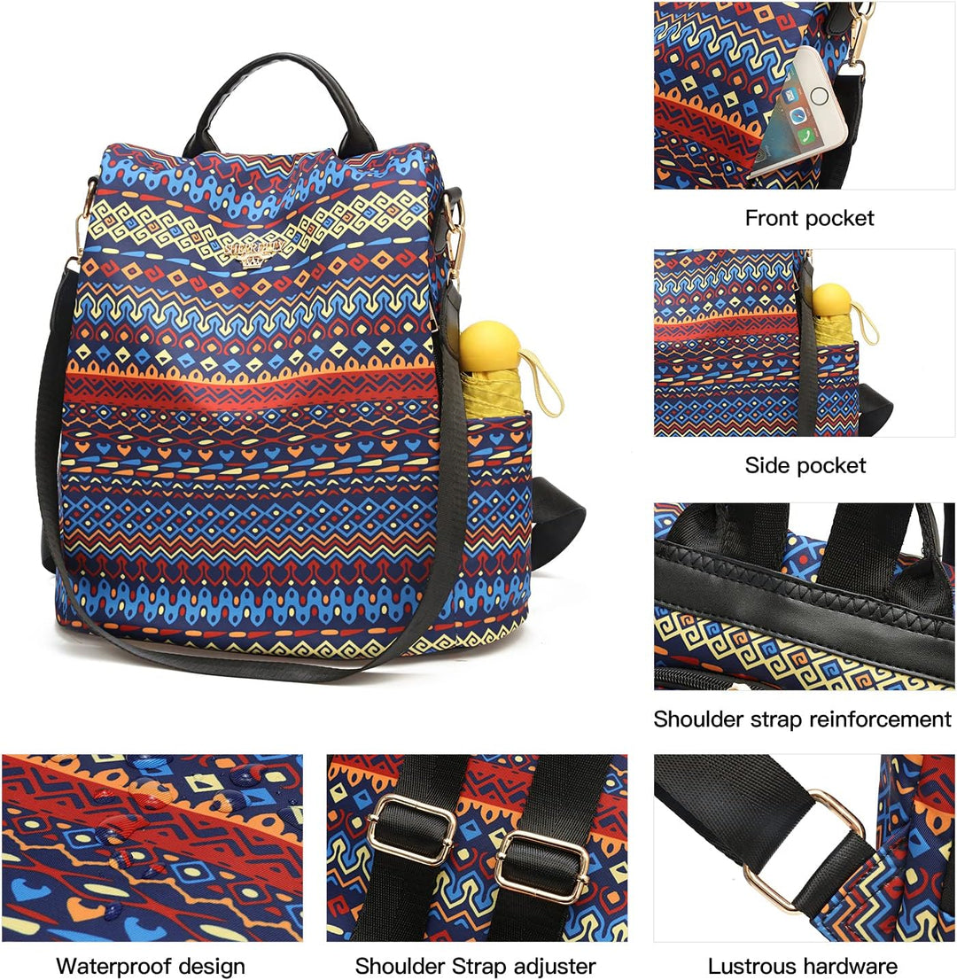 Damen Rucksack Anti Diebstahl Umhängetasche Multifunktions Schultaschen 8864-m266-c, 8864-m266-c
