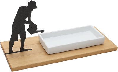 Side by Side - Keksschale, Kresseschale - Plätzchenschale - Gärtner - Holz, Porzellan