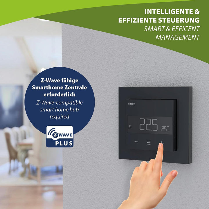 Heatit Z-TRM6 Z-Wave Plus Thermostat Raumregler mit EXT. Sensor für Fussbodenheizung elektrisch und