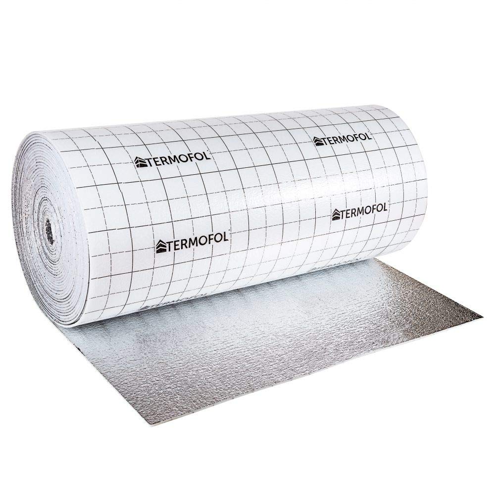 Aluminiumschaumisolierung - Dicke 3 mm oder 5 mm, Breite 100 cm - Wärme- und Schalldämmung für Fussb