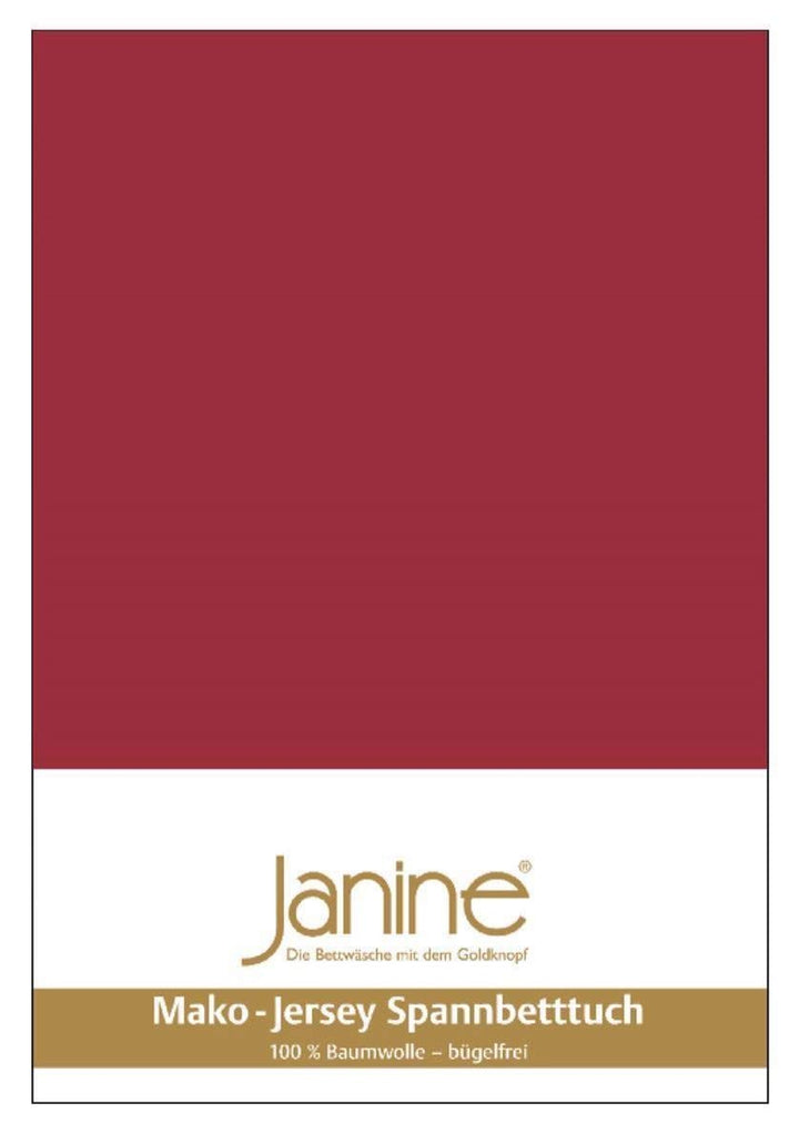 Janine Spannbetttuch 5007 Mako Jersey 140/200 bis 160/200 cm Granat Fb. 71 140/200 cm - 160/200 cm G