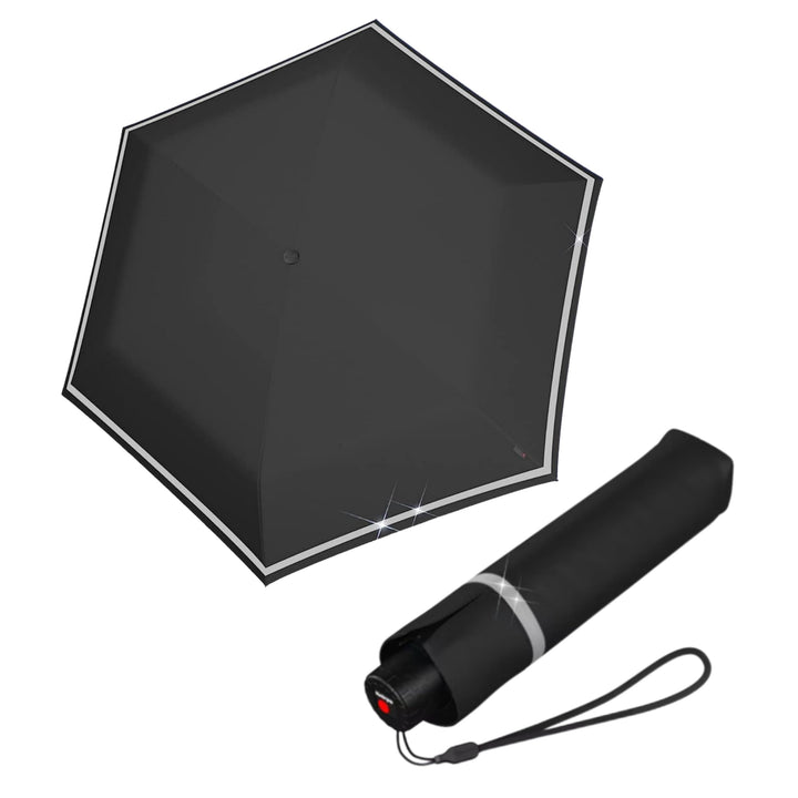Knirps Rookie manual - Kinderregenschirm black Schwarz, Schwarz