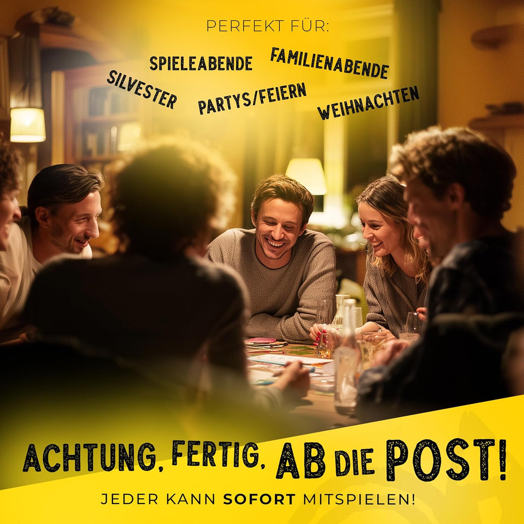 Kritzelpost - Das lustige Zeichenspiel für 4-16 Personen I Partyspiele für Erwachsene wie stille Pos