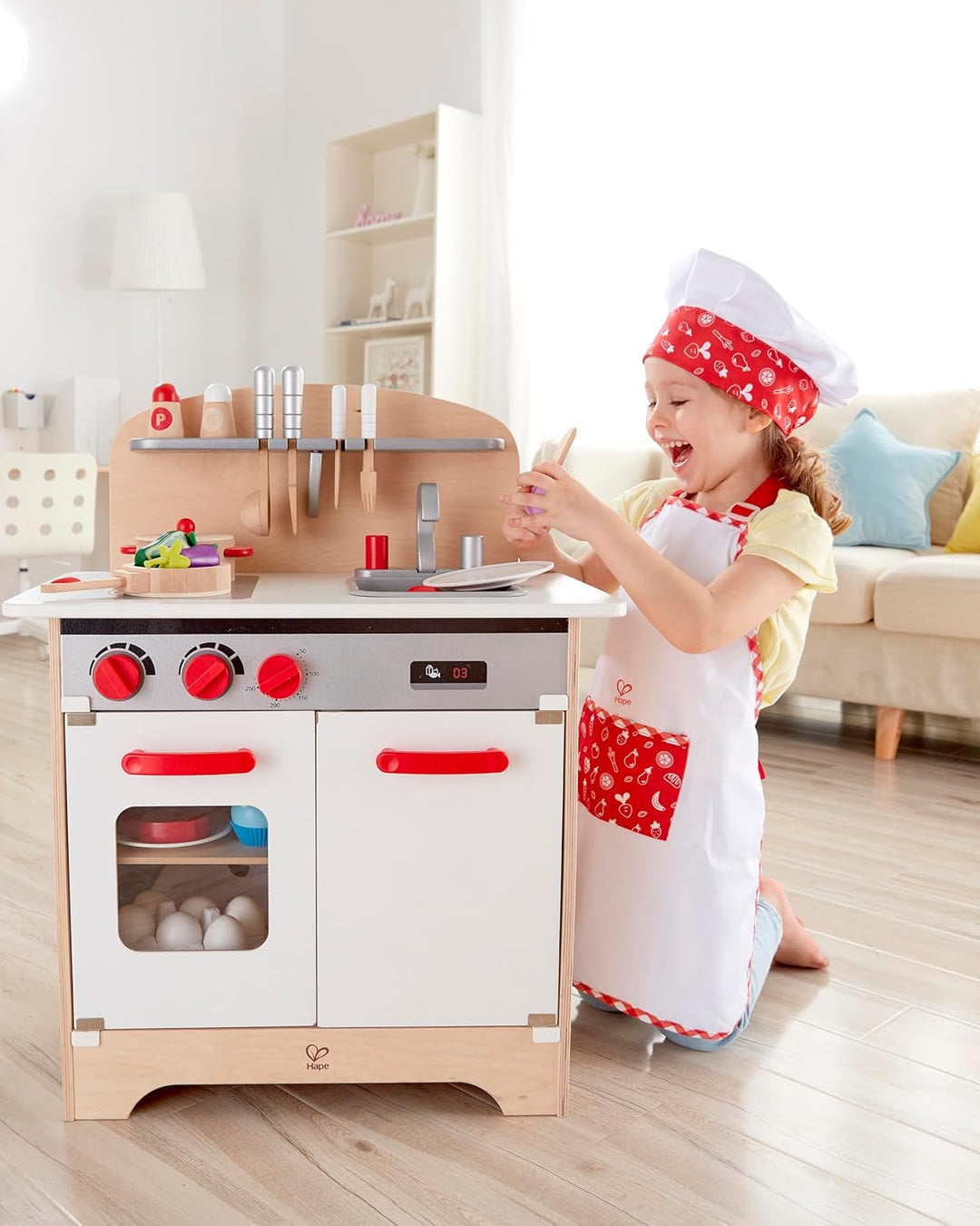 Hape E3162 - Chefkoch-Set, Küchenspielzeug, bunt Chefkoch-Set Single, Chefkoch-Set Single