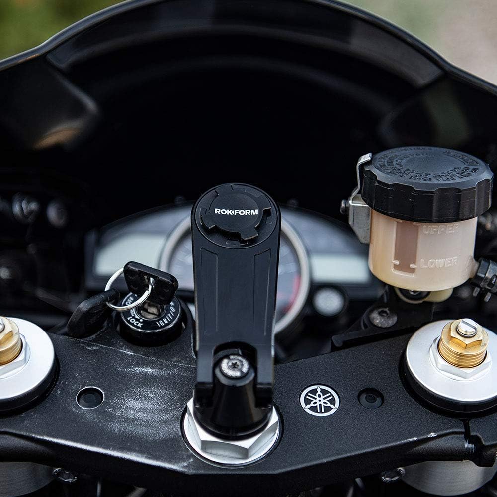Rokform Pro Series Motorrad-Vorbau-Handyhalterung, passend für die meisten Sport-Bike-Mittelschäfte