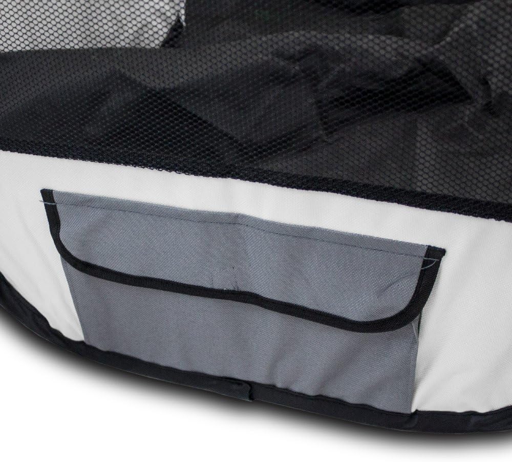 BITUXX® Welpenlaufstall Tierlaufstall Laufstall Tierauslauf Laufgitter Eckig Faltbar (Rot), Rot