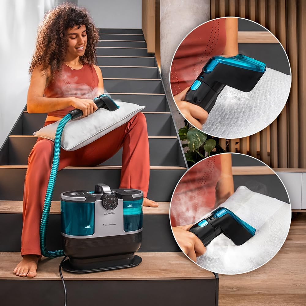 Cecotec Carpet&Spot Clean Dampfreiniger für Teppiche und Polster mit Kabel Conga 7000, max. 1700 W,