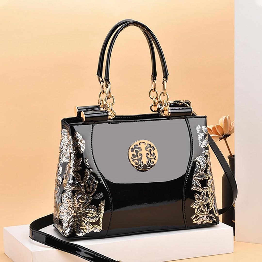 NICOLE & DORIS Lackleder Handtasche Damen Umhängetaschen Elegante Schultertasche frauen shopper gros