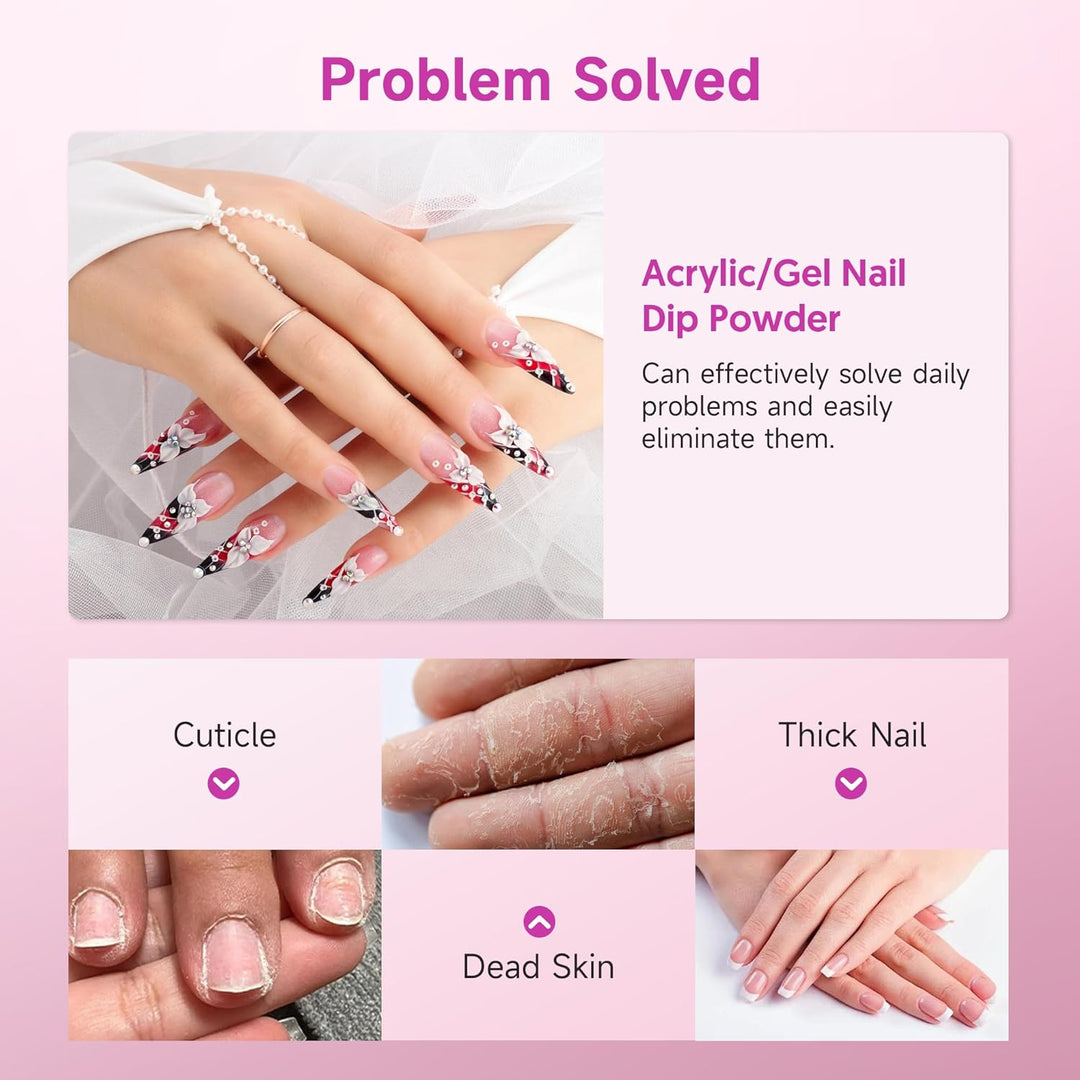 HALMAI Elektrischer Nagelfräser Professionell, Tragbare Nagelfeile für Acryl-Gel-Nägel, Kabelloses w