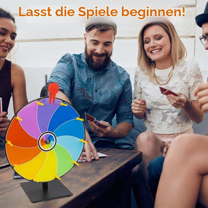 Glücksrad zum Drehen, 30cm 10 Slots Drehrad Glücksrad, Gluecksrad Gluecksrad mit Montagewerkzeug, Gl