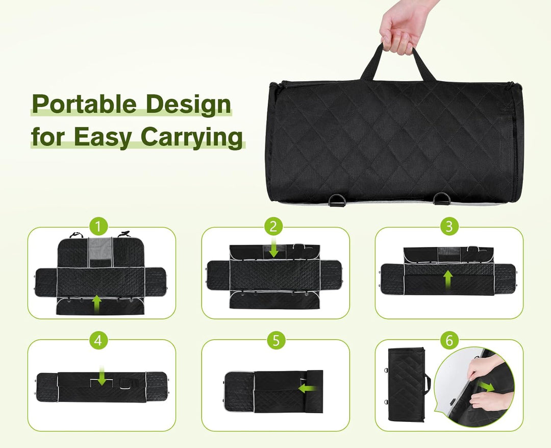 pecute Hundedecke Auto Rückbank mit Seitenschutz, Universale Autoschondecke Hund Rücksitz mit Sichtf