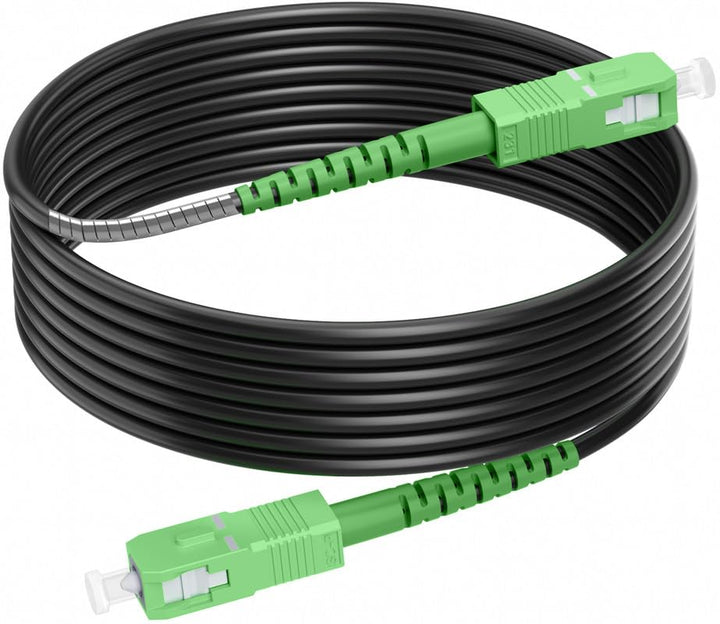 RamboCables 30M Gepanzerte Glasfaser-Kabel SC/APC auf SC/APC, Simplex Singlemode Gepanzerte Glasfase