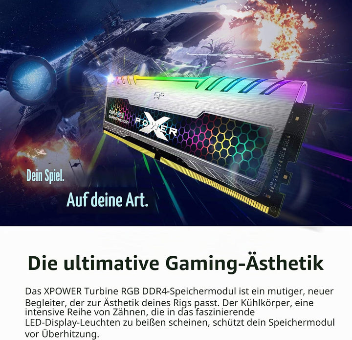 SP Silicon Power XPOWER RGB Turbine Gaming DDR4 3200 MHz (PC4 25600) 288-pin CL16 1,35 V UDIMM Deskt