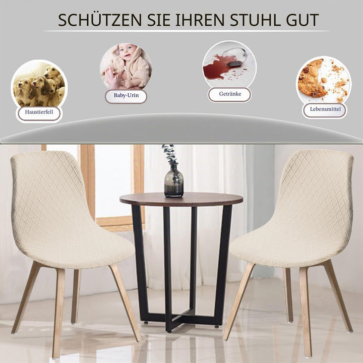 Shell Stuhlhussen, 6er Set Strech Hohen Zurück Stuhlhussen, Abnehmbarer Waschbarer Stühle Schutz, De