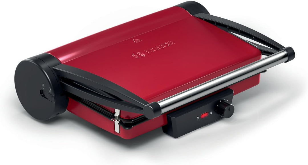 Bosch Tischgrill TCG4104, 3-in1-Kontaktgrill, Stufenloses Thermostat, Fettablaufrinne, Herausnehmbar