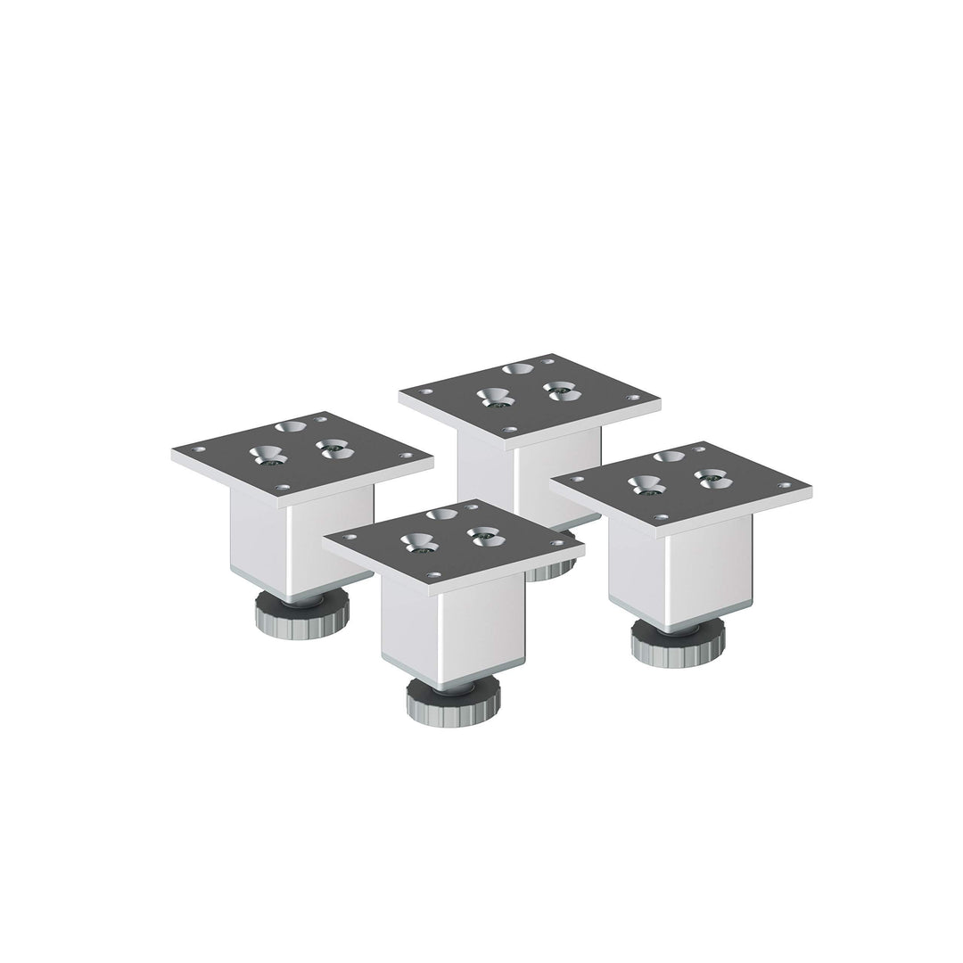 Sossai Exklusiv Möbelfüsse E4MF, höhenverstellbares 4er Set, Höhe: 80 mm, aus Aluminium 45 x 45 mm V