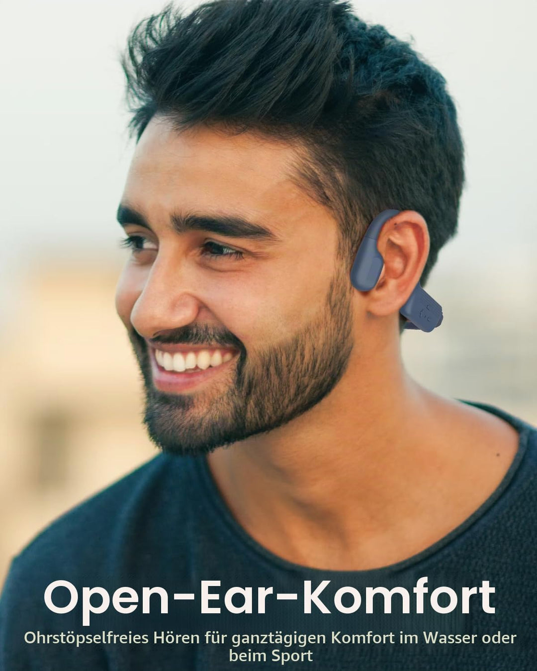 MONODEAL Kopfhörer Schwimmen IP68 wasserdichte Knochenschall Kopfhörer Bluetooth 5.4, Bone Conductio