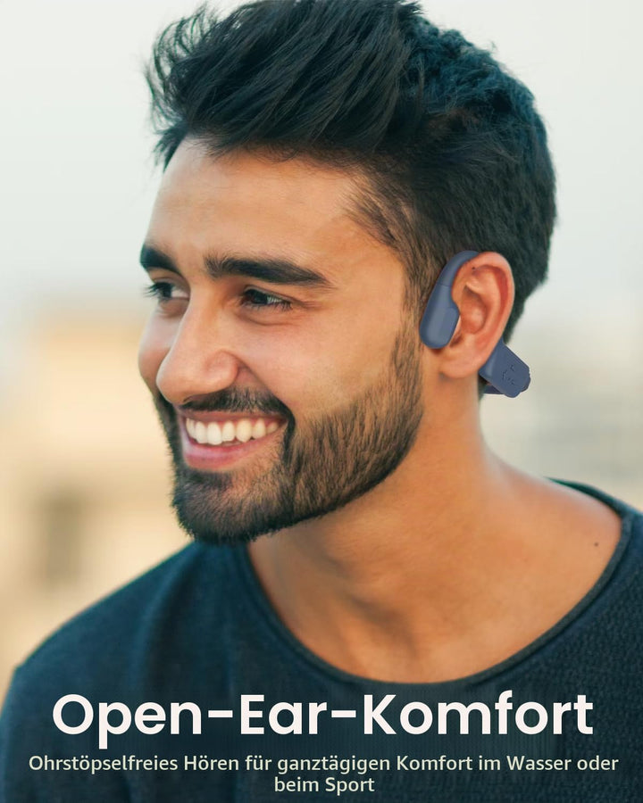 MONODEAL Kopfhörer Schwimmen IP68 wasserdichte Knochenschall Kopfhörer Bluetooth 5.4, Bone Conductio