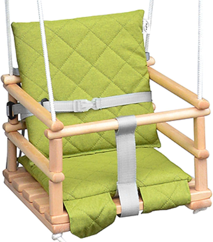 Kinderschaukel Babyschaukel Holz Babywippe Zimmerschaukel Indoor Baby Schaukel Stoff Babysitz Baby S
