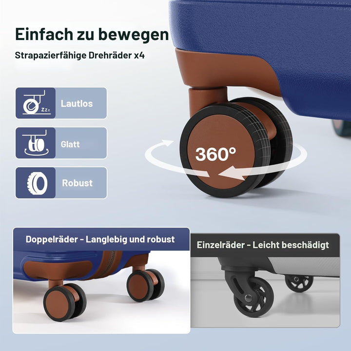 Kofferset Hartschale (3 Jahre VIP-Service) Leicht 100% PC Ultra-Langlebige Erweiterbar Trolley Handg
