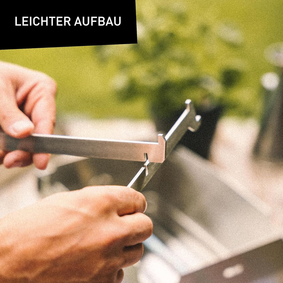 SKOTTI Stone, Pizzastein inkl. Edelstahl-Halterung für SKOTTI Grill, ideal für knusprige Backergebni