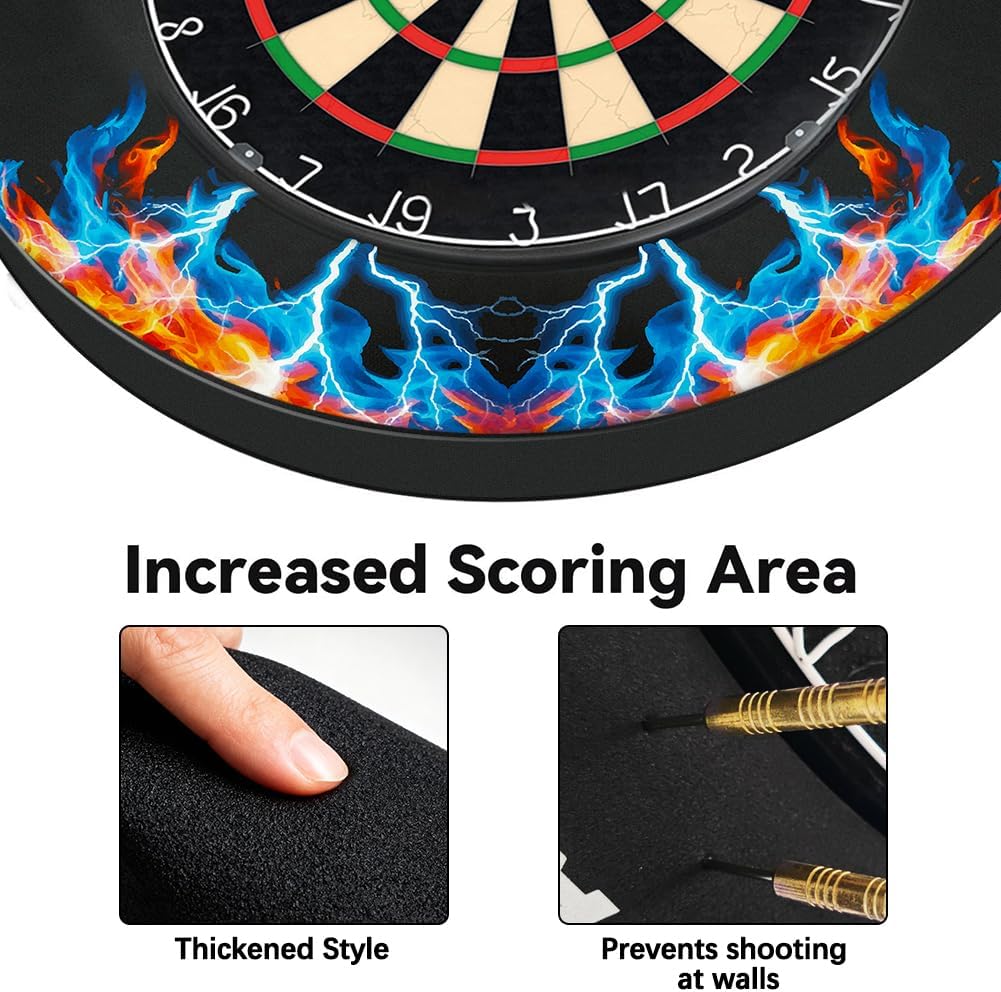 Dlishka Dartscheibe Dart ZubehöR-Dart Surround Eva,Dartscheibe Schutzring FüR Verpasste WüRfe,Einfac